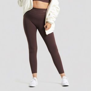 Whitney x Gymshark High Rise Leggings in Chocolate